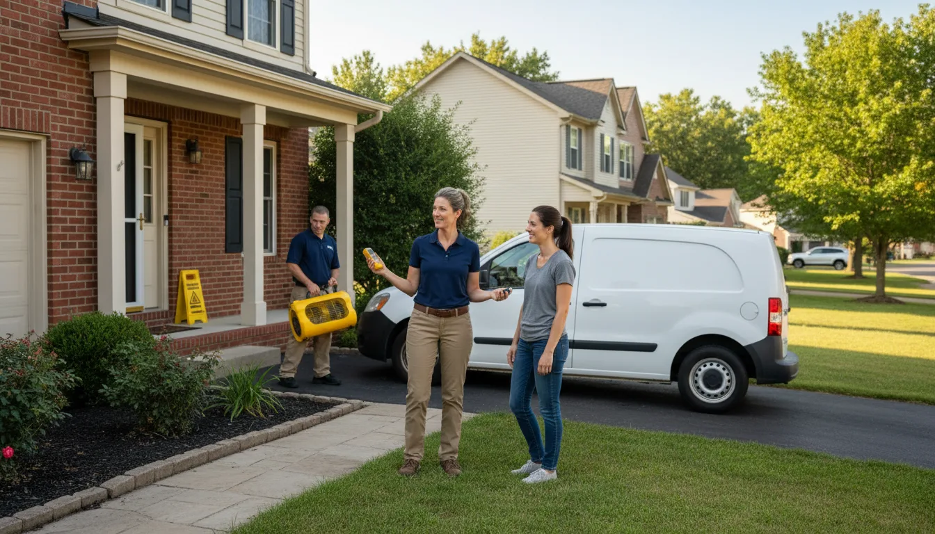Residential water damage restoration in Iota, LA